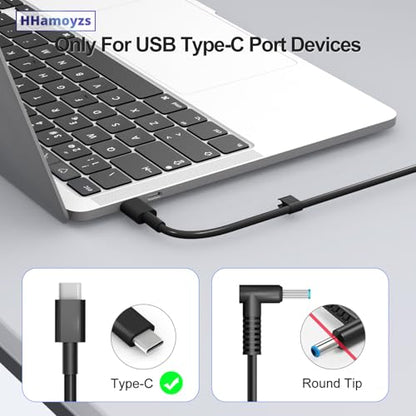 HHamoyzs 65W DZ65200325 USB Type C Laptop Charger, 240 Volts, 3.25 Amps, 20 Volts Output, Black, IEC Test Report