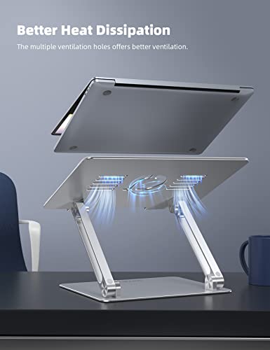 Lamicall 12x10x2 ln09 Aluminum Adjustable Laptop Stand Tabletop Compatible with Laptops 10-17.3 inches