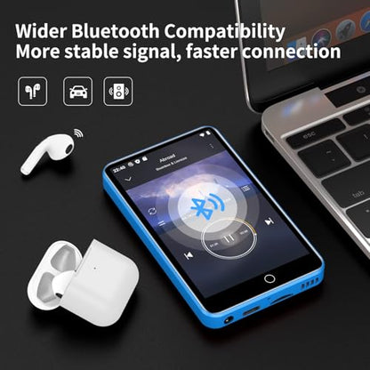 ZAQE 4Inch M505 Pro 80GB Touch Screen Bluetooth 5.0 FM Radio MP3 Player