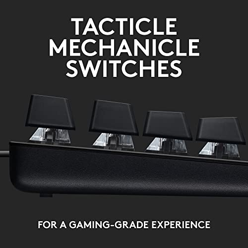 Logitech G413 SE Full-Size Mechanical Keyboard 108 Keys Aluminum Construction Tactile Switch Corded Black