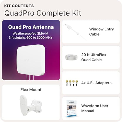 Waveform Complete Kit w/ 20' Cable & Window Entry 4x4 MIMO Antenna