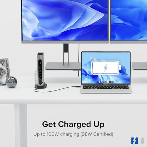 Plugable 16-in-1 TBT4-UDZ Docking Station Thunderbolt 4 100W 2XHDMI 2XDP