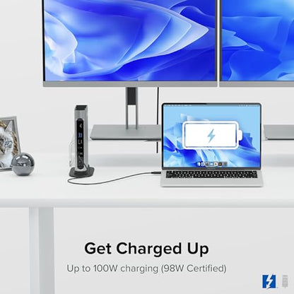 Plugable 16-in-1 TBT4-UDZ Docking Station Thunderbolt 4 100W 2XHDMI 2XDP