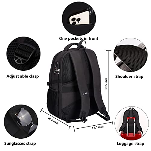SHRRADOO 50L A16017 Laptop Backpack Water Resistant Adjustable College Travel Bag