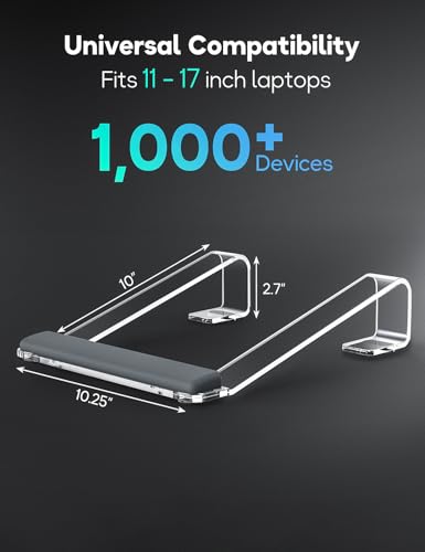 JCZT NH04 Aluminum Laptop Stand with Wrist Rest
