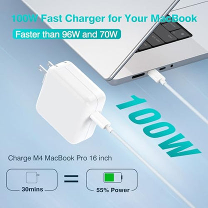 SATURNDOCK 100W USB Type C Charger Compatible with MacBook Pro 16 14 15 13 12 inch and MacBook Air 15 13 inch