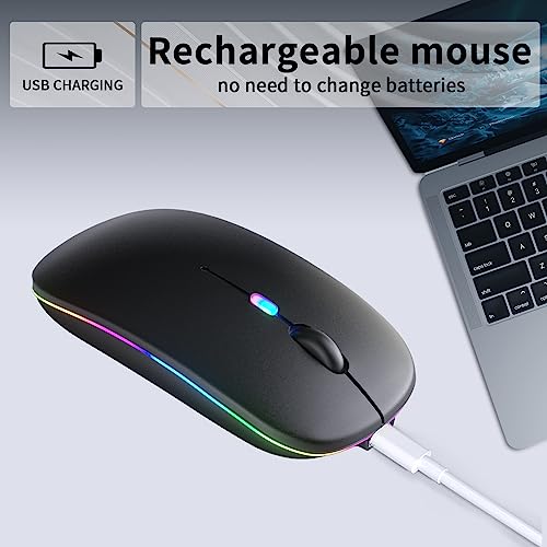KANMABPC Wireless Bluetooth Mouse 4.4" x 2.3" Ambidextrous 33ft Range PC