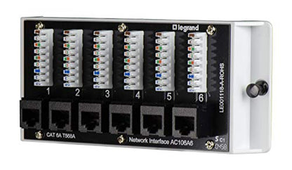 Legrand On-Q AC106A6 Cat 6A Network Interface Module Ethernet 6 Port