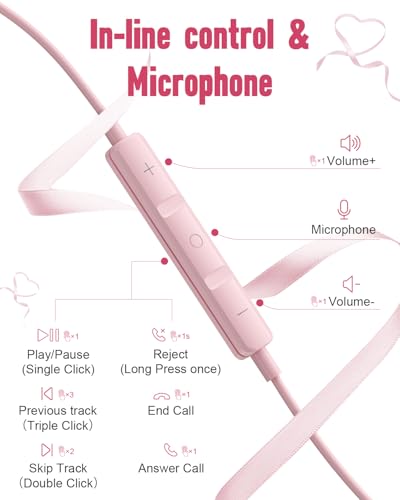 AILZPXX In-Ear USB C Headphones 964-06 Wired Earbuds with Microphone