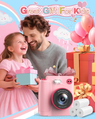 MYSTILUCK Instant Print Camera X8D 0.3MP 1080p 2" Electronic Pink