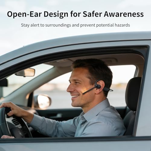 CXK Open Ear Headphones O4 Dynamic Driver Wireless Bluetooth 5.4 Waterproof 12 Hour Battery