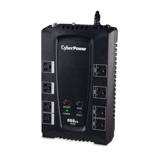 CyberPower 685VA CP685AVRG UPS System, 390W, Compact, UL Certified