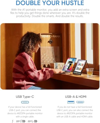 ARZOPA 15.6 inch A1 FHD 1080p 60Hz LCD Monitor
