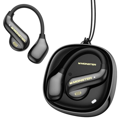 Monster Open Ear AC390 Wireless Earbuds, Bluetooth 6.0, 24-Hour Battery Life, IPX5 Water Resistant, Touch Control, Open Ear Design