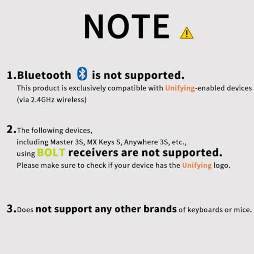 NoirVogel 1.0 Count USB Dongle Unifying Receiver Bluetooth Compatible with Windows, Linux