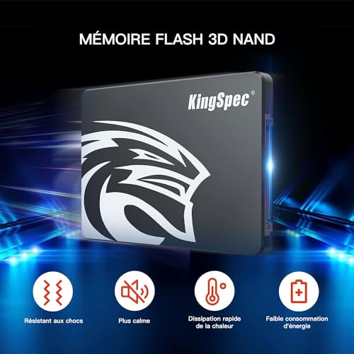 KingSpec 1TB 2.5" SATA Internal Solid State Drive, SATA III 6Gb/s, 3D NAND Flash, Model P3-1TB