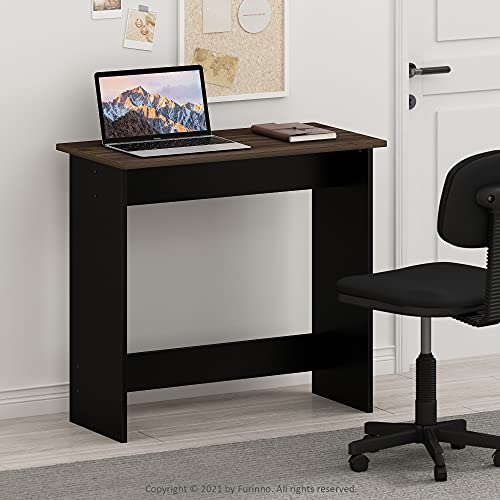 FURINNO Compact Rectangular Computer Desk 31.3 x 15.4 x 29.8 inches Columbia Walnut