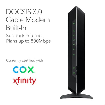 NETGEAR C7000 Cable Modem WiFi Router Combo - DOCSIS 3.0 - AC1900 Up to 1.9Gbps - 4-Port Ethernet Switch