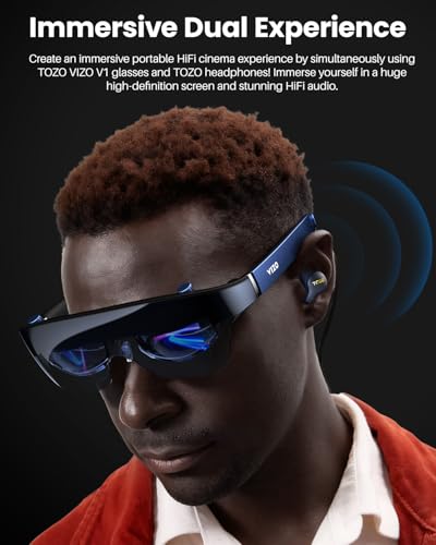 TOZO AR Glasses VIZO V1 1800 Nit Ultra-Bright Display 118inch Virtual Screen 2D/3D Mode