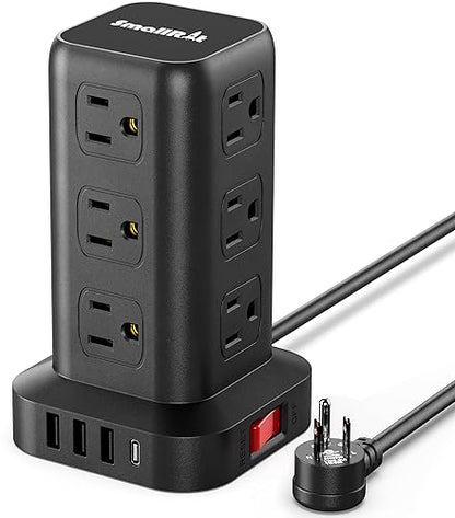SMALLRT 12 Outlets Model ZYC06 Power Strip Tower with 4 USB Ports