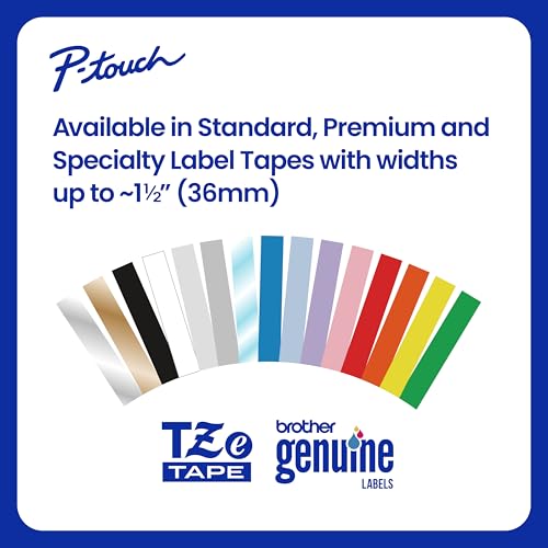 Brother 12mm TZE335 Label Tape, Laminated, for P-touch Label Makers, White on Black
