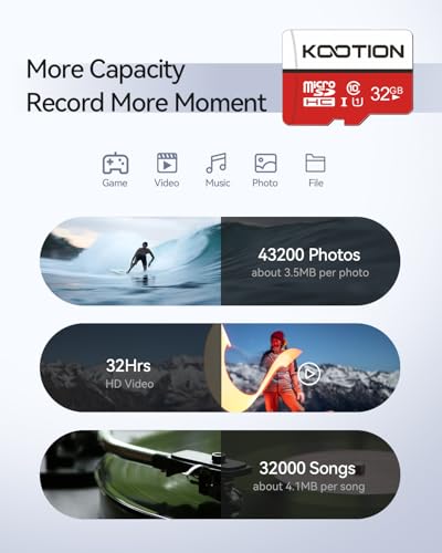 KOOTION 32GB Micro SDHC TF Memory Card UHS-I Class 10 TF-32G*2-KT906