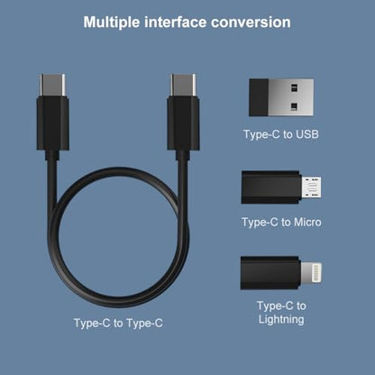 YANZIE USB Adapter 73f0054b-cab5-4b59-abc9-d8a2a52a7cc4 USB Type C, Lightning, Mini USB 2 Ports Black