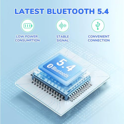 iClever BTH22 Kids Headphones 60H Battery Life Bluetooth 5.4 AUX Connectivity Over Ear Music