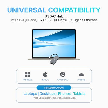 VisionTek USB-C Hub 3 Ports Laptop Adapter Model 901538