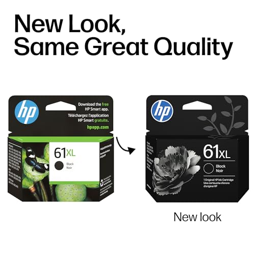 HP 61XL Black Ink Cartridge C0PA4AN 360 Pages Compatible with DeskJet, Envy, OfficeJet Printers