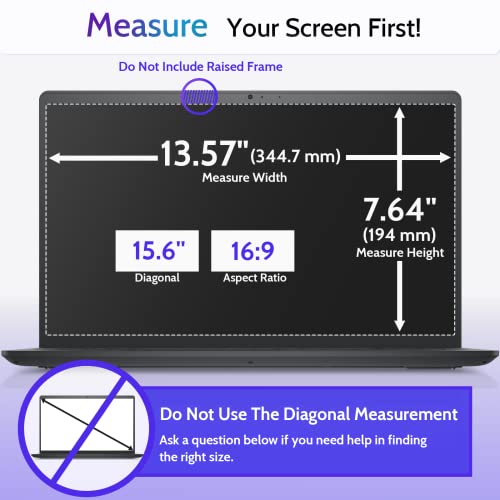 Peslv 15.6 Inch Laptop Screen Protector Model JS-1234 Anti Glare 99.3% Blue Light Block Scratch Resistant Matte Finish