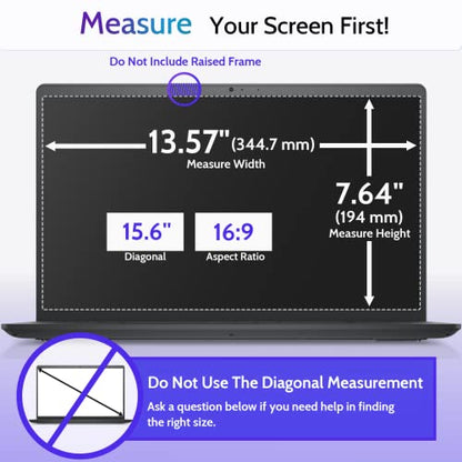 Peslv 15.6 Inch Laptop Screen Protector Model JS-1234 Anti Glare 99.3% Blue Light Block Scratch Resistant Matte Finish