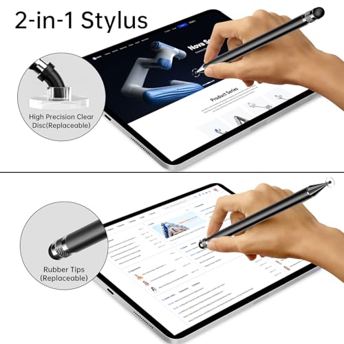 Bopomofo 5PCS Stylus AF-1 Touch Screen Pen, Black/White/Rose Gold/Blue/Silver