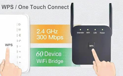 Generic WiFi Extender 10000 sqft 60 Devices 2 Antennas Ethernet