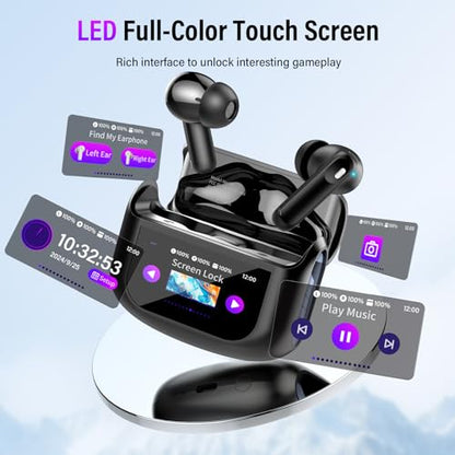 Thunelec U9 Wireless Earbuds Bluetooth 5.4 Touch Control with Noise Cancellation