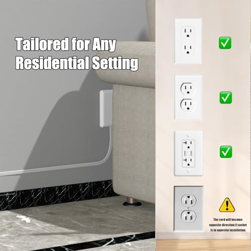 CABOCASA 3FT Extension Cord Power Strip with 3 Outlets and Detachable Cover, Model C101, 125 Volts
