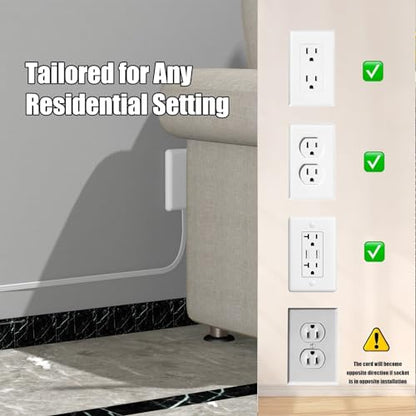 CABOCASA 3FT Extension Cord Power Strip with 3 Outlets and Detachable Cover, Model C101, 125 Volts