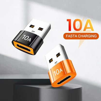 TFAK 10pcs-black-tfak usb 2.0 USB C Adapter, 200W Power Output, 480Mbps Data Transfer Speed, Not Smart Home Compatible, Black