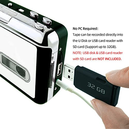 Reshow 1.0 Count 136-RS-GCP231WH001-US Cassette to MP3 Converter