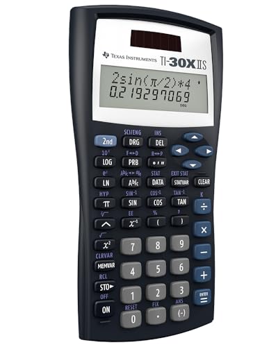 Texas Instruments 2.2" TI-30XIIS Scientific Calculator 6.12"L x 3.23"W Battery Powered LCD Black