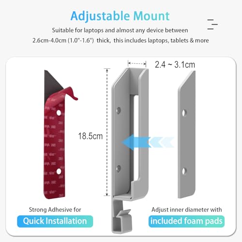 IFCASE Wall Mount Laptop Holder PC Laptop Mount Gray