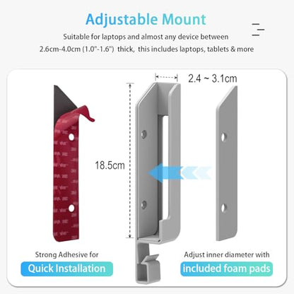 IFCASE Wall Mount Laptop Holder PC Laptop Mount Gray