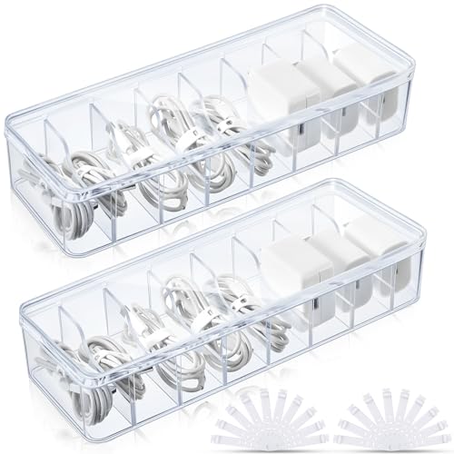 Tatuo 10.2"L x 3.9"W x 2.4"H Tatuo-Ties-EARN95647 90.12 cu in 2 Count Plastic Cable Organizer Box