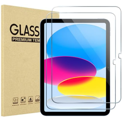 ProCase 2 Count Tempered Glass Screen Protector for iPad A16 11 Inch/10th Generation
