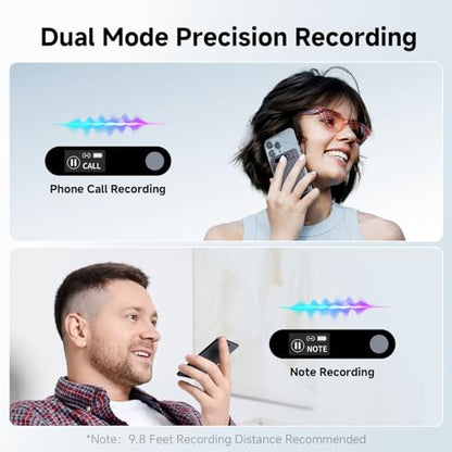 Yorlu 64GB A1-X Digital Voice Recorder, MP3 Audio, Bluetooth, 1800 Minutes Recording