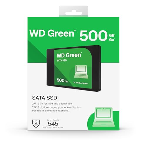 Western Digital 500GB WDS500G5G0A SATA SSD 545MB/s 2.5-Inch Internal Solid State Drive