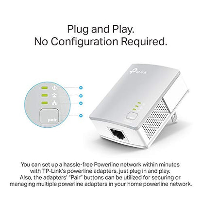 TP-Link 100Mbps TL-PA4010KIT Ethernet Powerline Adapter - White