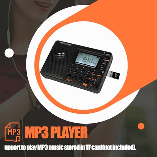 Retekess V115 Digital Radio FAUF9205A AM FM SW Receiver LCD