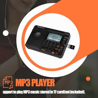 Retekess V115 Digital Radio FAUF9205A AM FM SW Receiver LCD