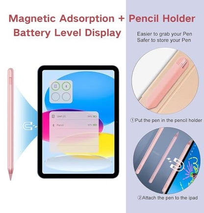 JvKzaen 5.91in AC10S 0.9mm Stylus Pen for iPad 2018-2025